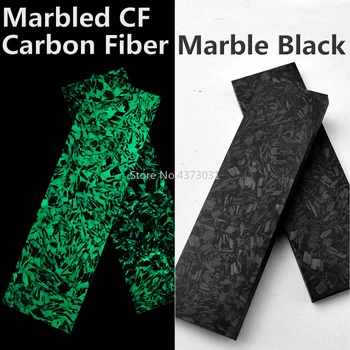 2 шт Зеленый Серебристый Мраморный CF Блок из углеродного волокна, смешанный Материал из смолы Для DIY Ручки Ножа, Принадлежности для рукоделия 135x40x5 мм