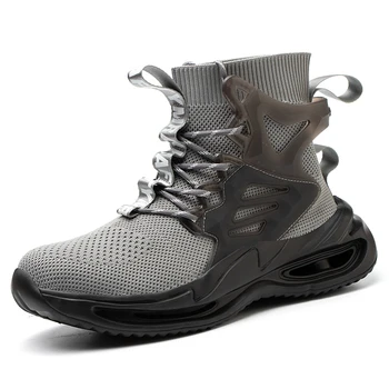 2023 Новая дышащая мужская защитная обувь с защитой от ударов и прокалывания, легкая рабочая защитная обувь