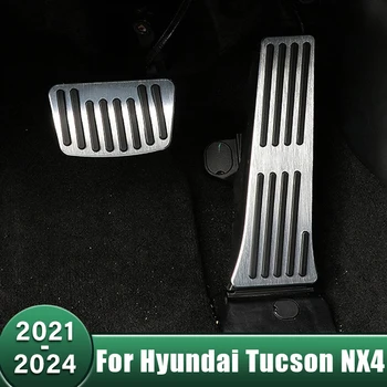 Автомобильная Подставка Для Ног Педаль Акселератора Топливного Тормоза Накладка На Накладку Противоскользящая Накладка Чехол Аксессуары Для Hyundai Tucson NX4 2021 2022 2023 2024